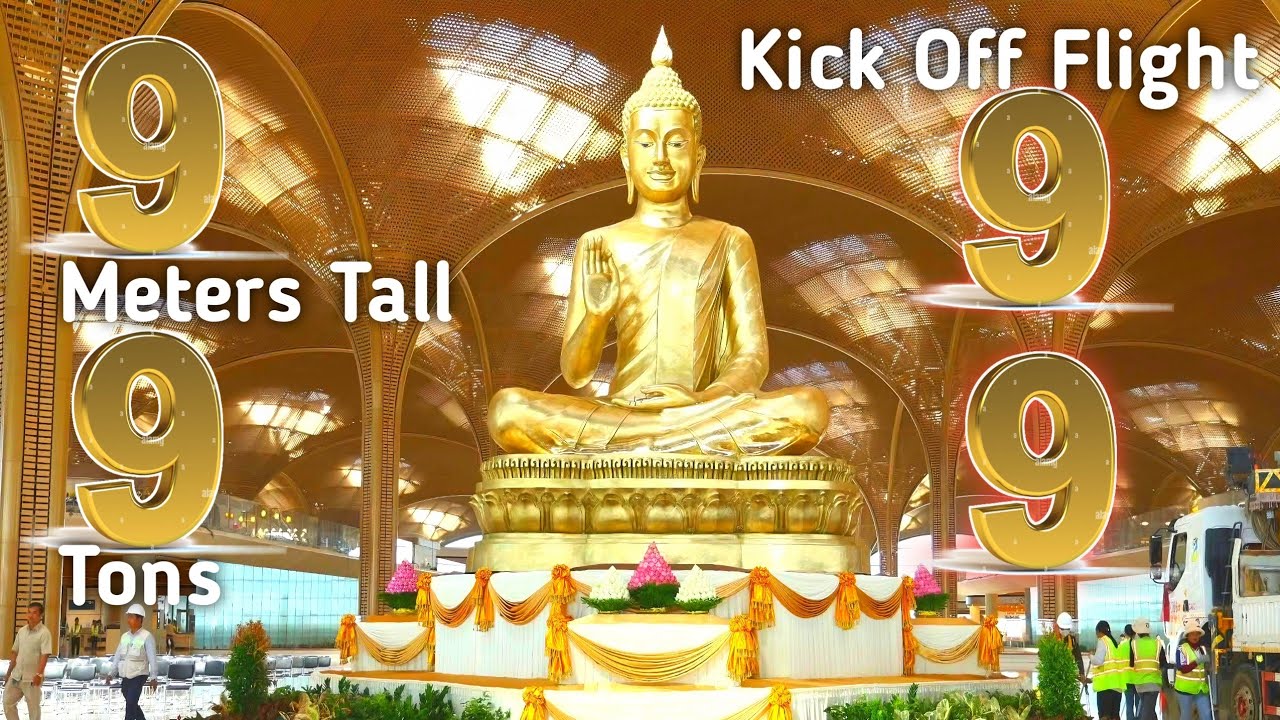 WOW! Cambodia's MASSIVE 9-Ton Buddha Statue Takes Flight at Techo International Airport!