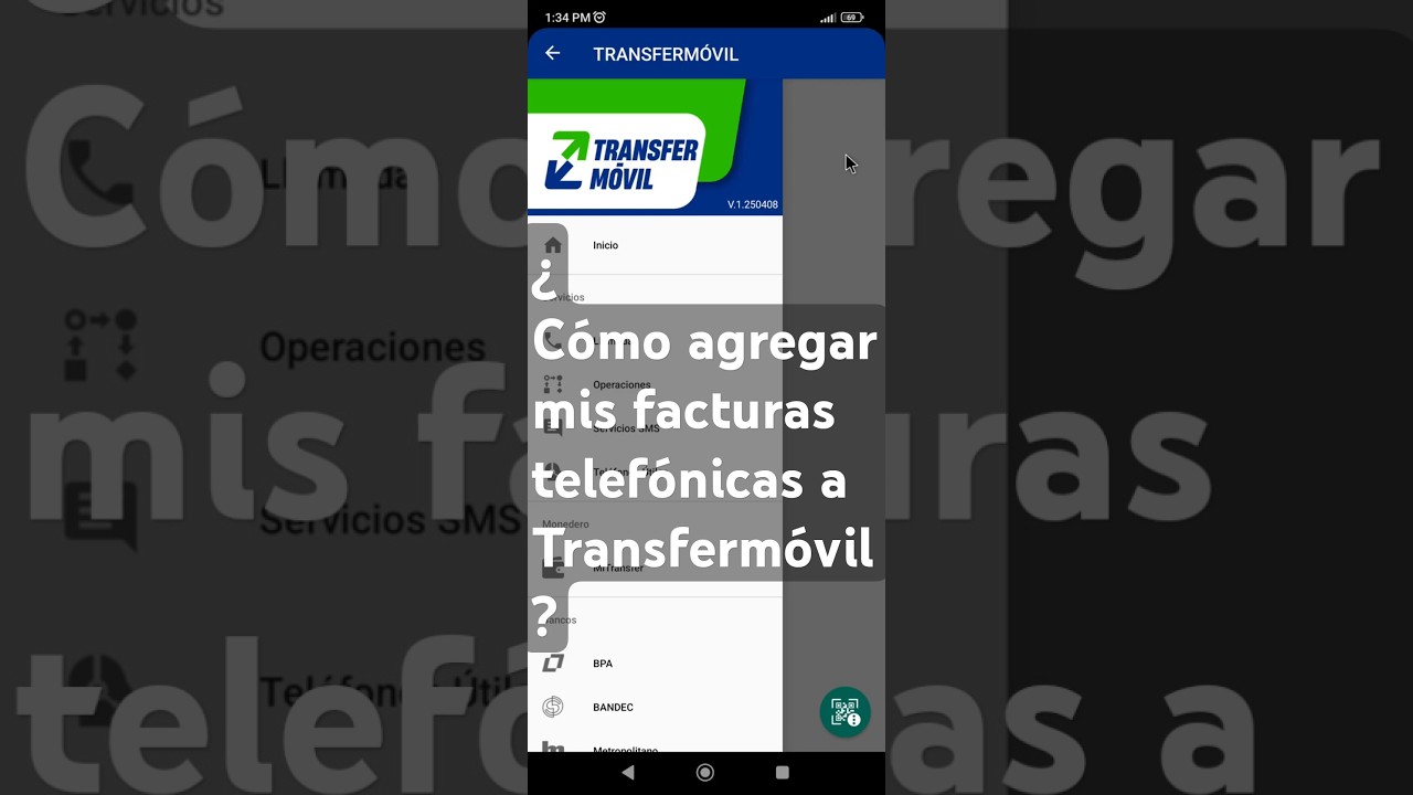 🇨🇺 &bull; 👉 &iquest;C&oacute;mo AGREGAR  mis facturas telef&oacute;nicas en Transferm&oacute;vil?  #etecsa #transfermovil #shorts