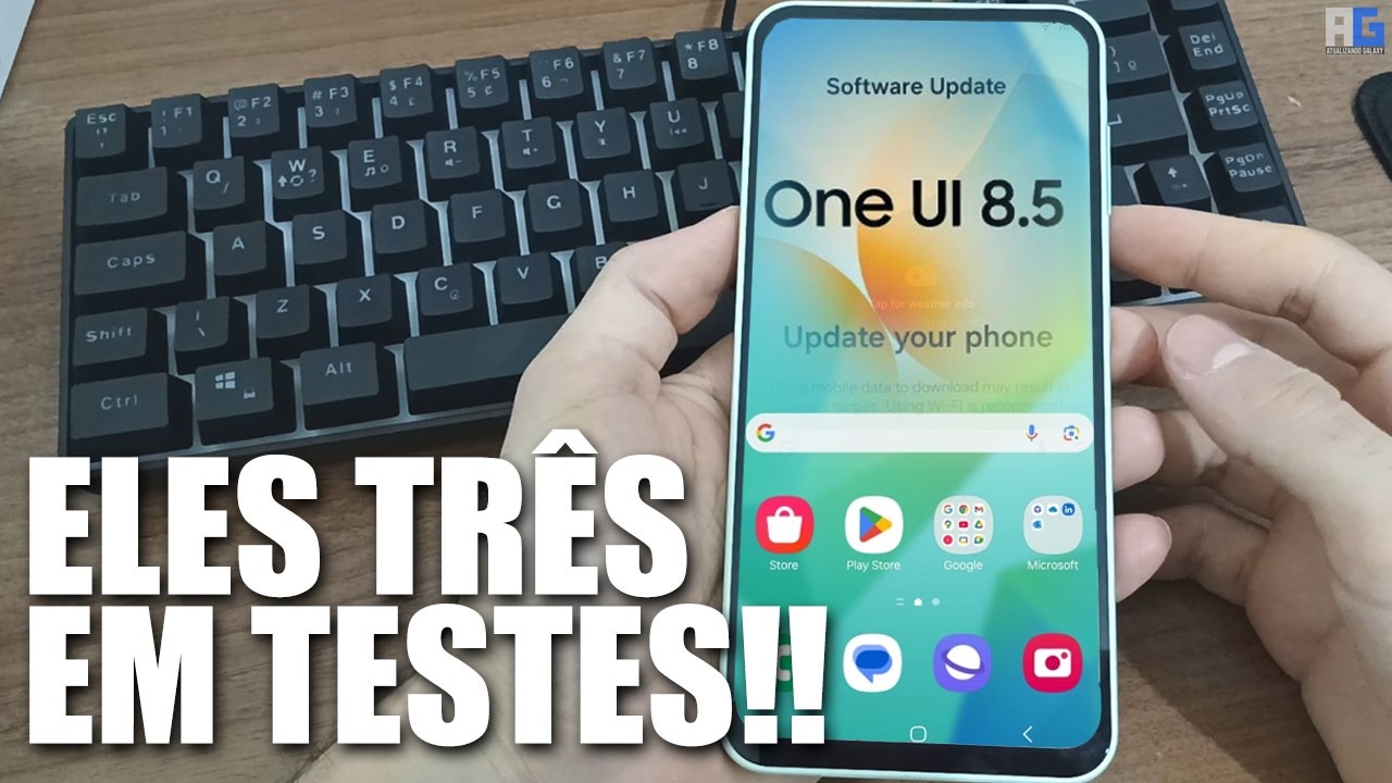 TRÊS GALAXY em TESTES RECENTES da ONE UI 8.5!! A16 5G, A17 5G e A24 4G
