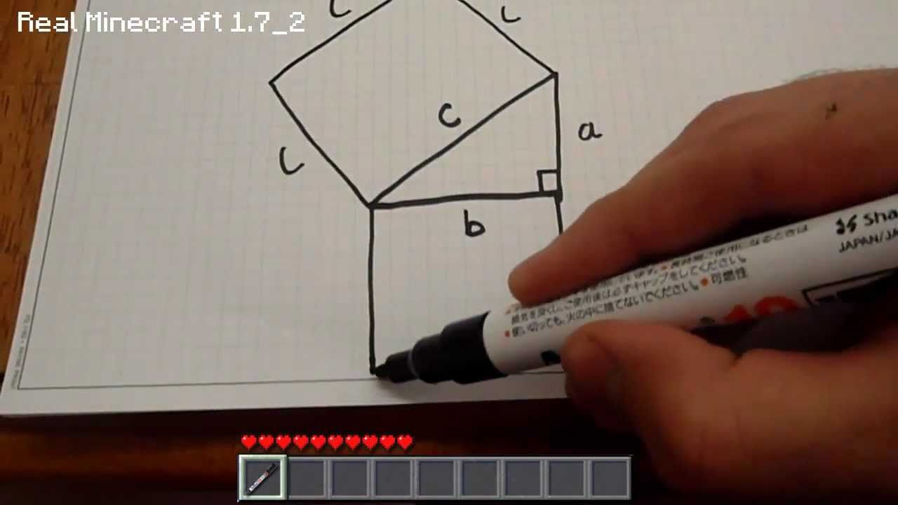 Real Life Minecraft Mathematics - Pythagoras Theorem