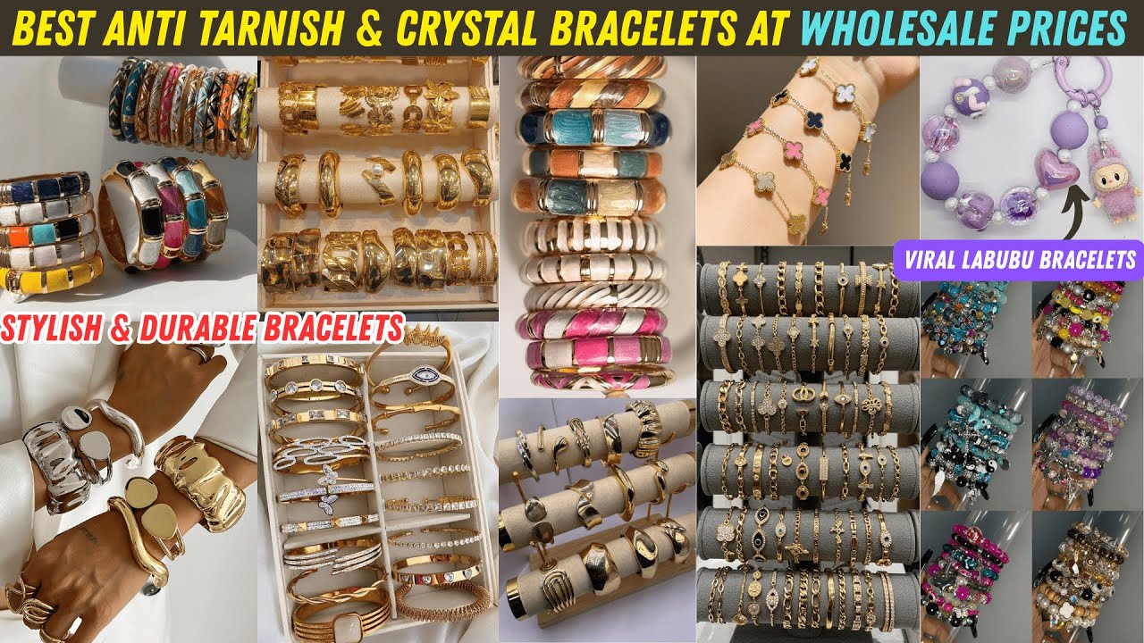 Crystal & Anti Tarnish Bracelets Under ₹500 😍l Viral LABUBU Bracelets | Wholesaler ✅