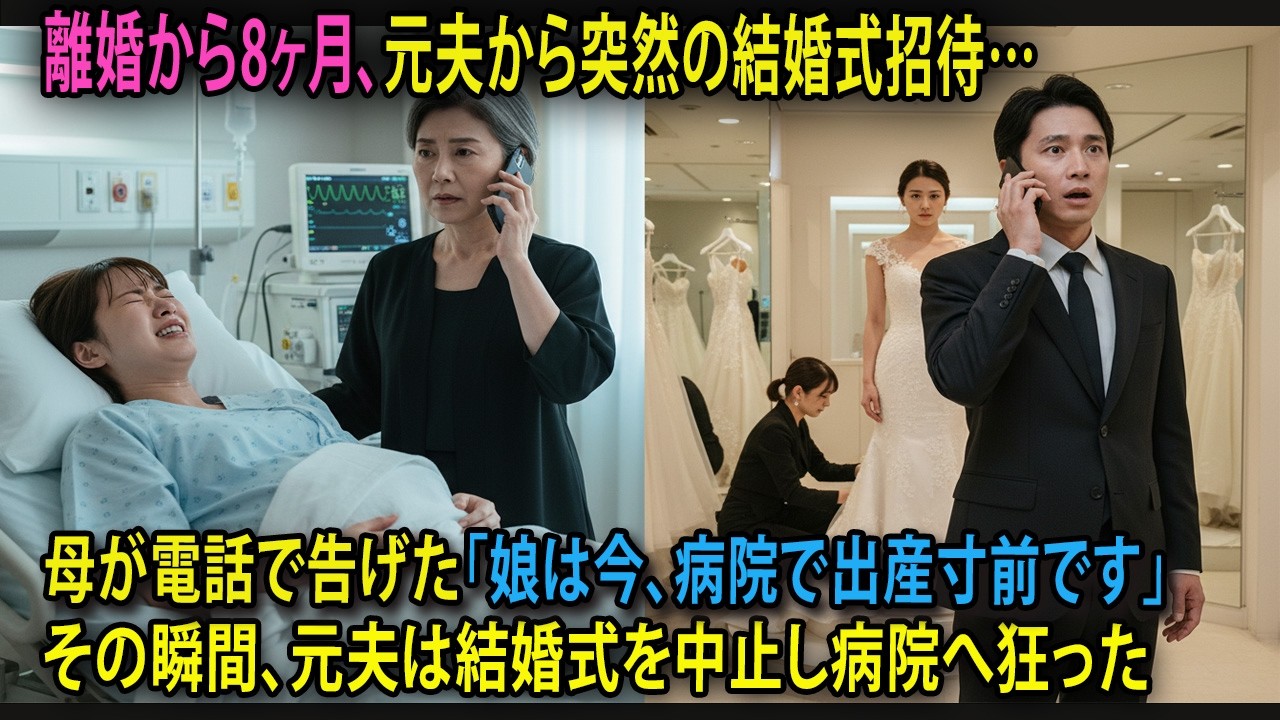 離婚して8ヶ月、浮気した元夫から再婚式の招待状。「祝ってくれｗ」と笑う元夫に母が放った衝撃の一言「今、分娩室よ」→顔面蒼白で式を飛び出した男の末路…