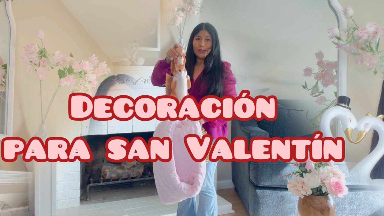 Decoración sencilla de la sala para día de san Valentín 