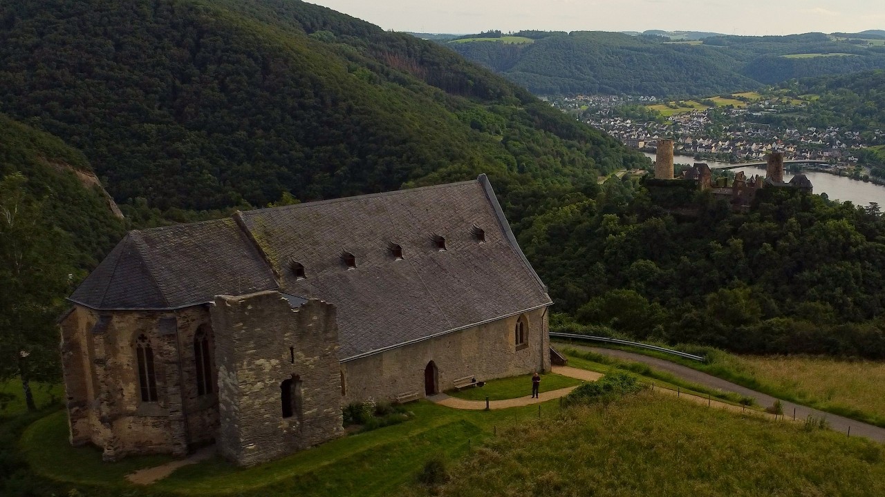 🏍️ Ride and fly 🛩️| Pilgrimage Church Bleidenberg & Castle Thurant Moselle Germany  🇩🇪 | DJI Mini 2