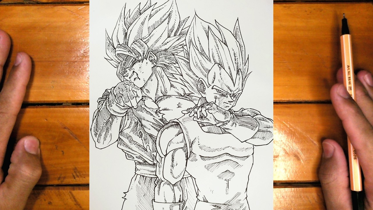 Cómo dibujar el goku ultra Ego y Vegeta instinto superior