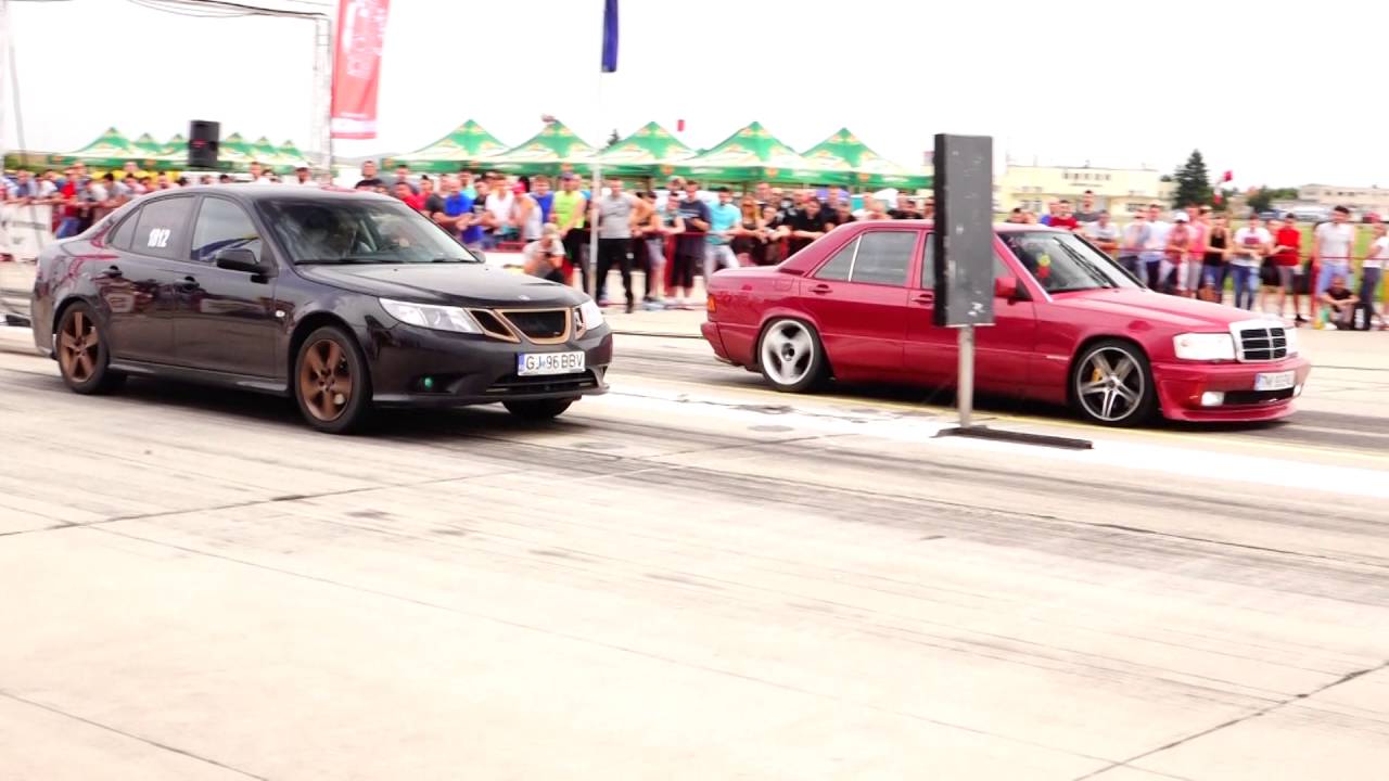 MERCEDES 190E ENGINE V8 vs SAAB