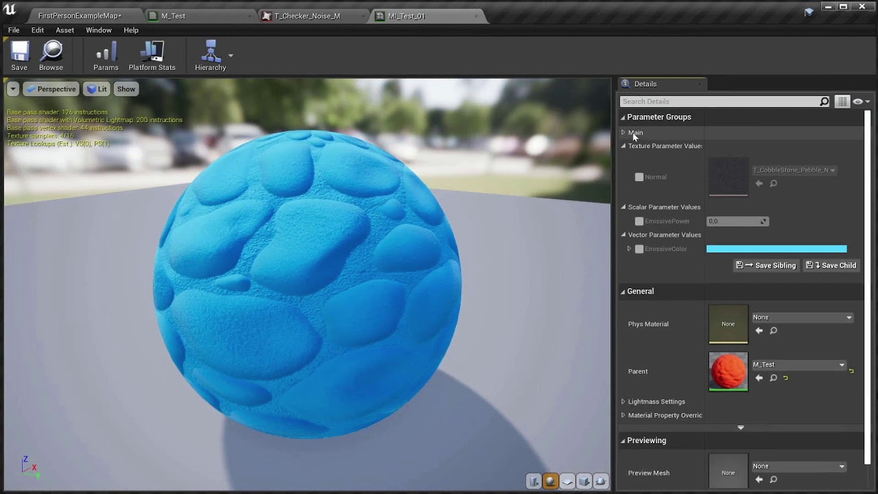 Урок 4  Создание Material Instance