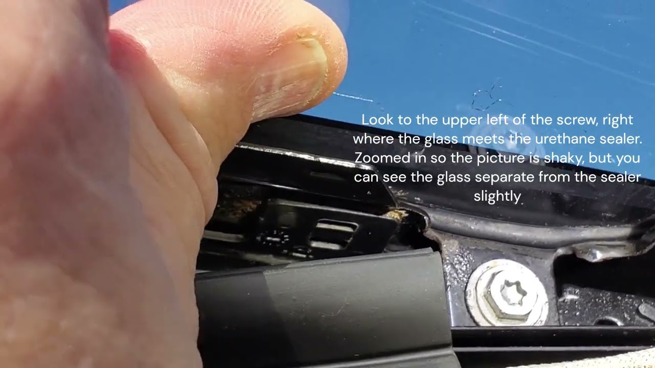 Ford Fusion Sunroof Glass Leak Example  If you have a leak you cannot find, check the glass itself