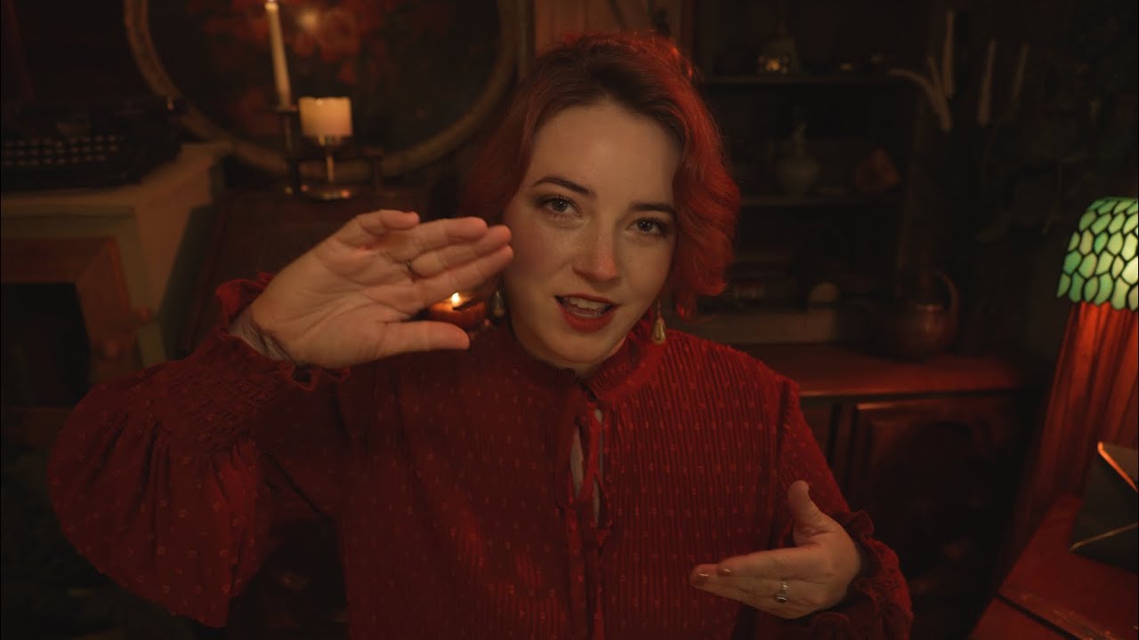 ASMR Luxury Lodge Check In (hand movements, typing, crackling fire)