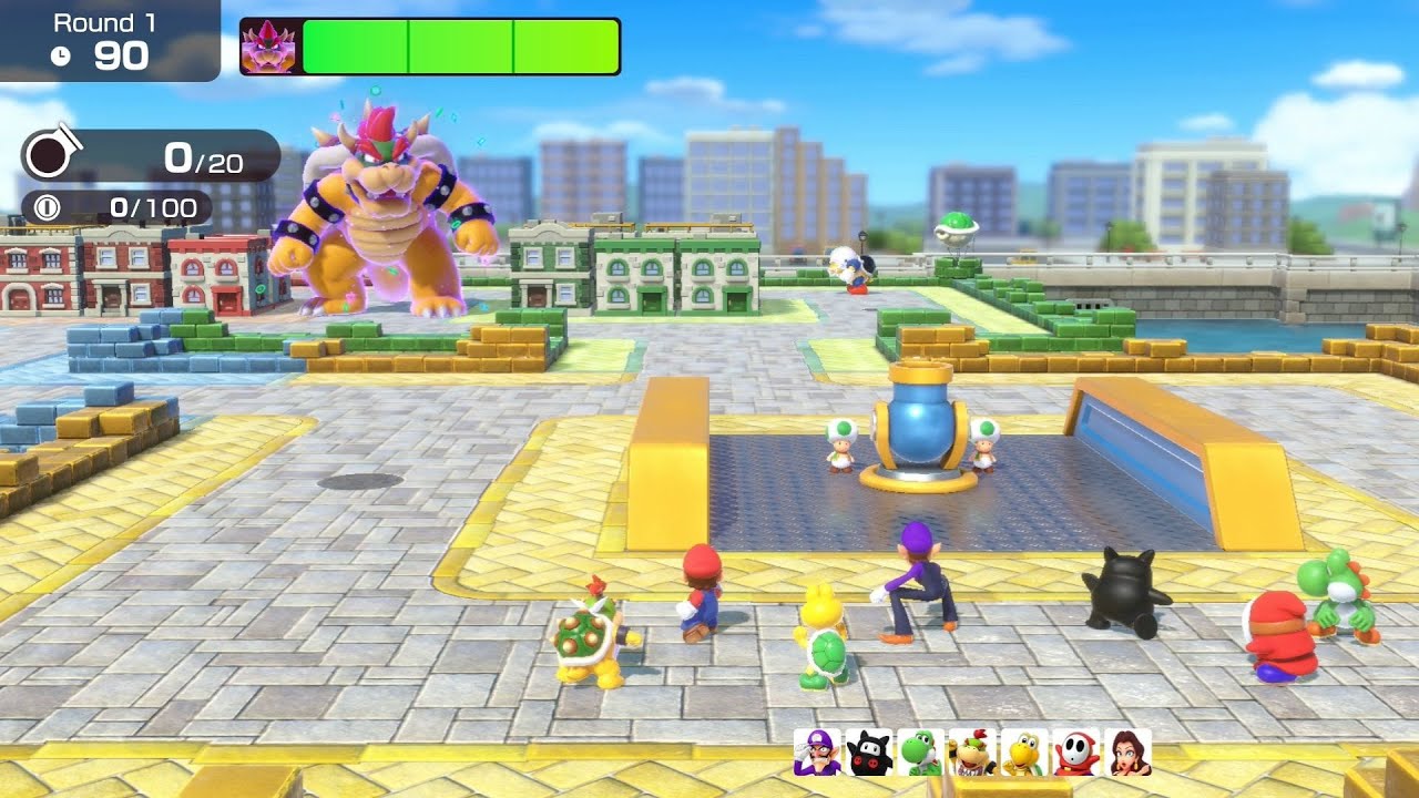 Super Mario Party Jamboree // Bowser Kaboom Squad (Chargin' Chucks - Mario) - Walkthrough