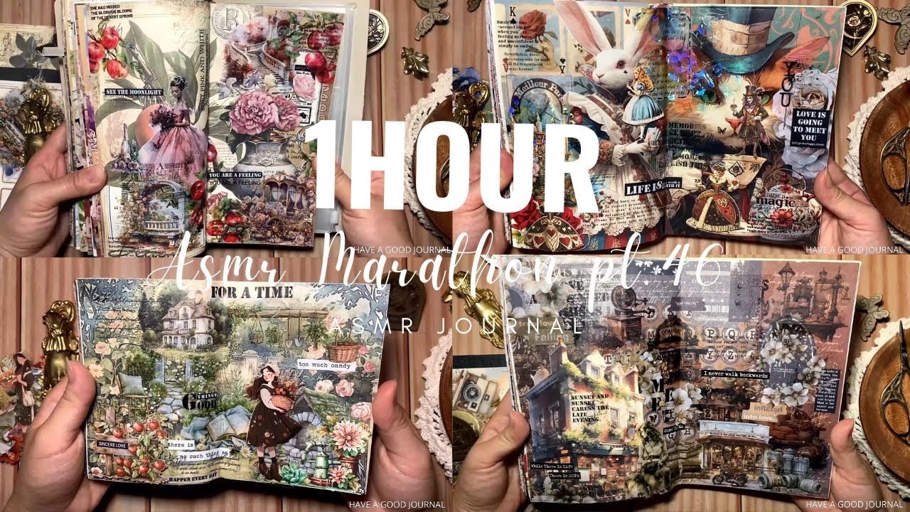 ASMR  Journal Marathon pt46 | 1HOUR | Have a good journal