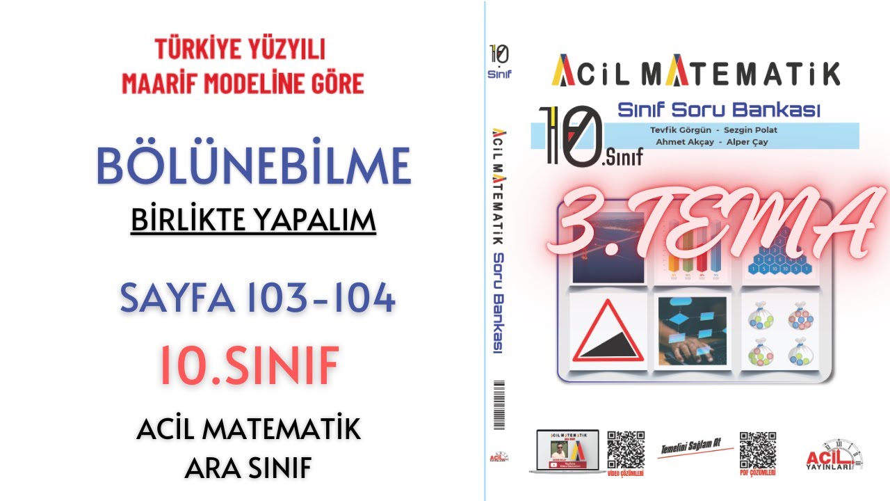 10.Sınıf Soru Bankası Bölünebilme Birlikte Yapalım Sayfa 103-104