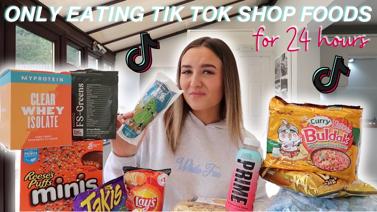 ONLY EATING TIKTOK SHOP FOODS FOR 24 HOURS!!