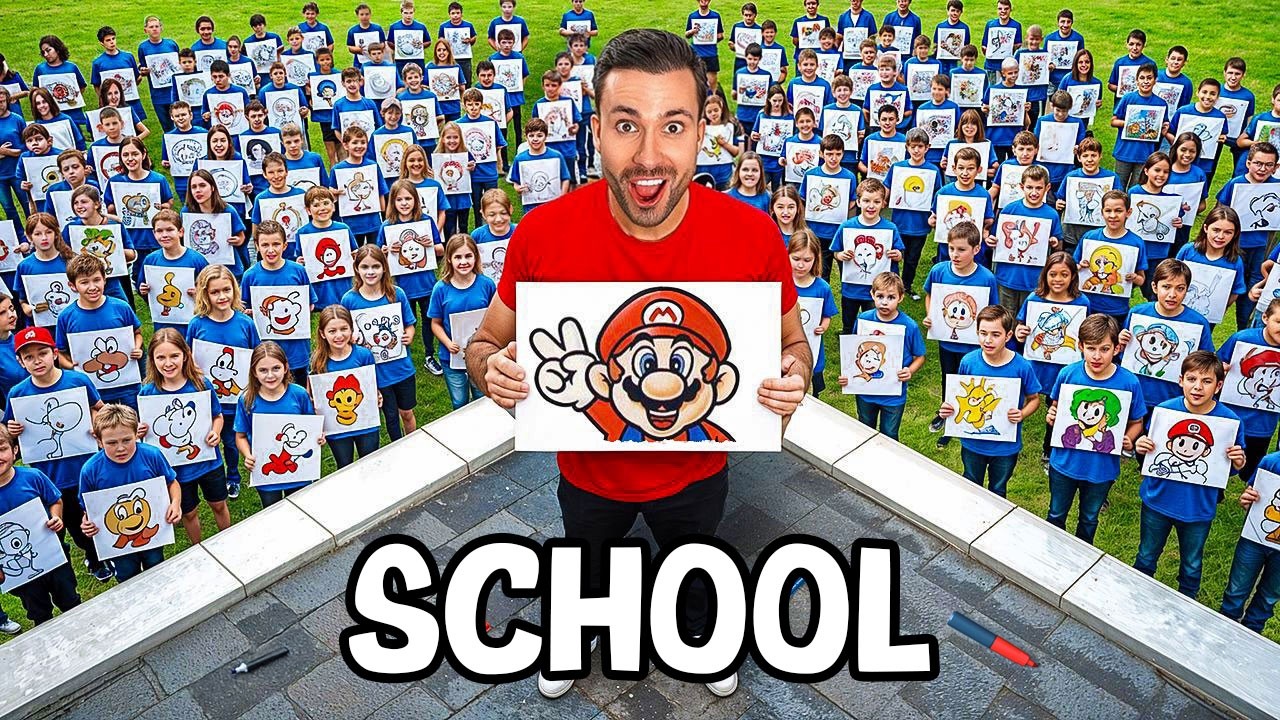 Teken Challenge Tegen Een Complete School! *Experiment*