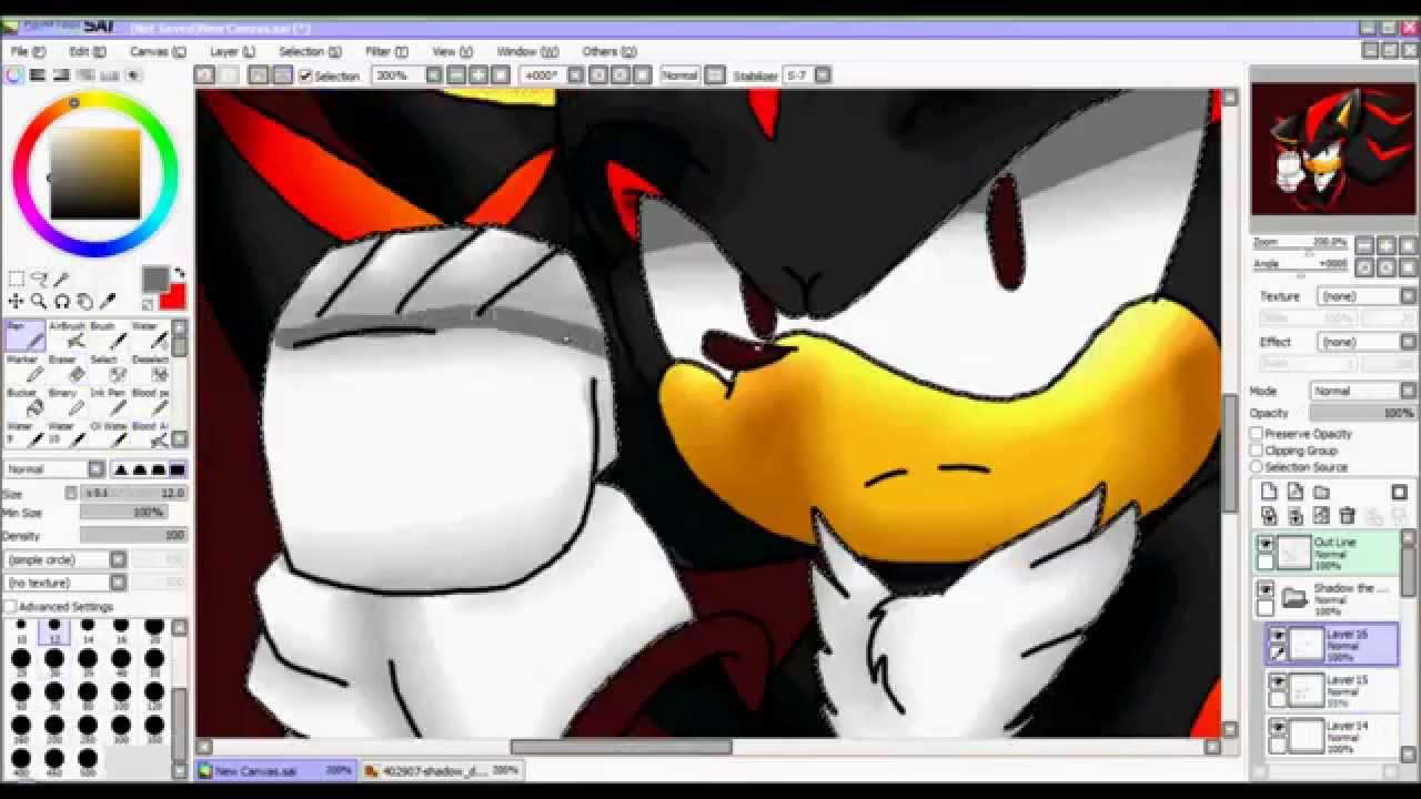 Shadow the Hedgehog Speedpaint