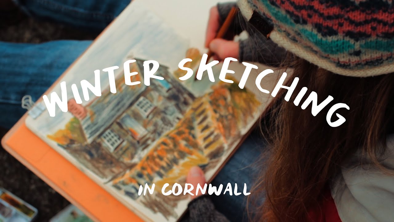 Winter Sketching: tips for capturing your subject quickly with mix media