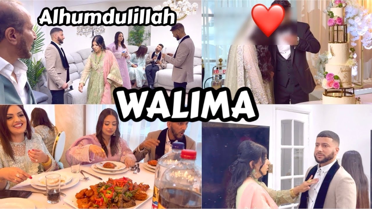 FAMILY WALIMA CEREMONY 🎉🥰|| BRIDE AND GROOM CAKE CUTTING AND ENTRANCE 🤩