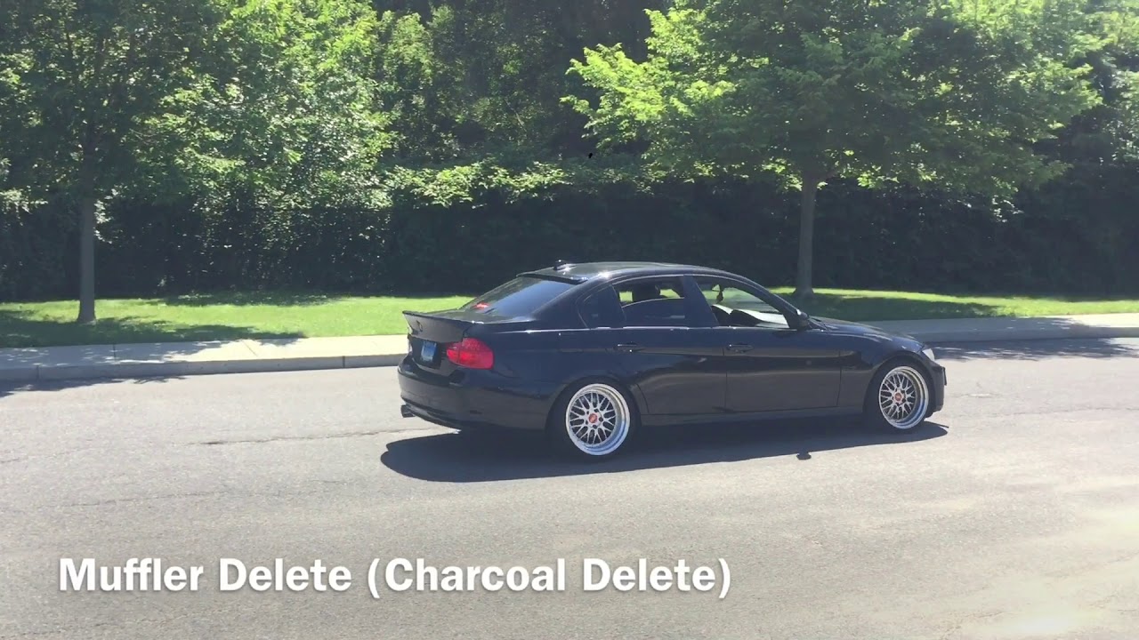 BMW 328 STOCK VS MUFFLER DELETE VS MUFFLER AND RESONATOR
