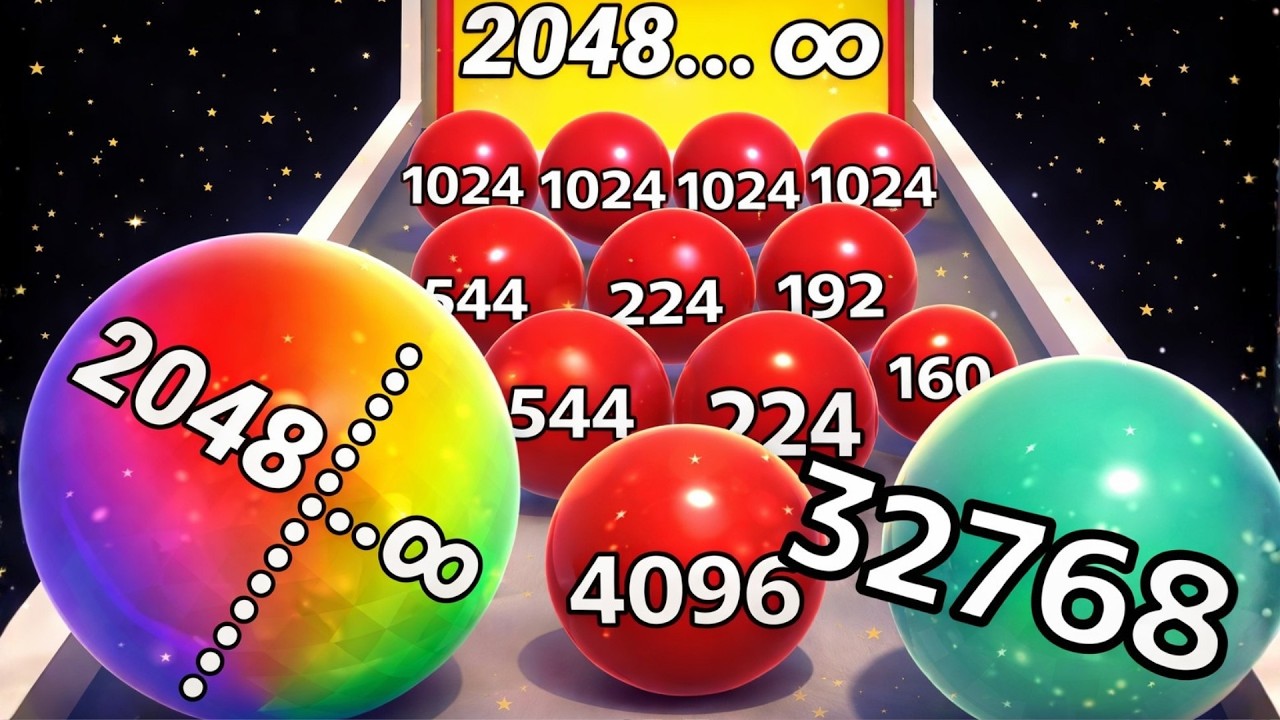 😂 Ball run 2048 ♾️ (2048, 4096 to 1000,000,000,000. &infin; 🆚 Death ☠️ puzzle 2048 ball Gameplay Epic 1