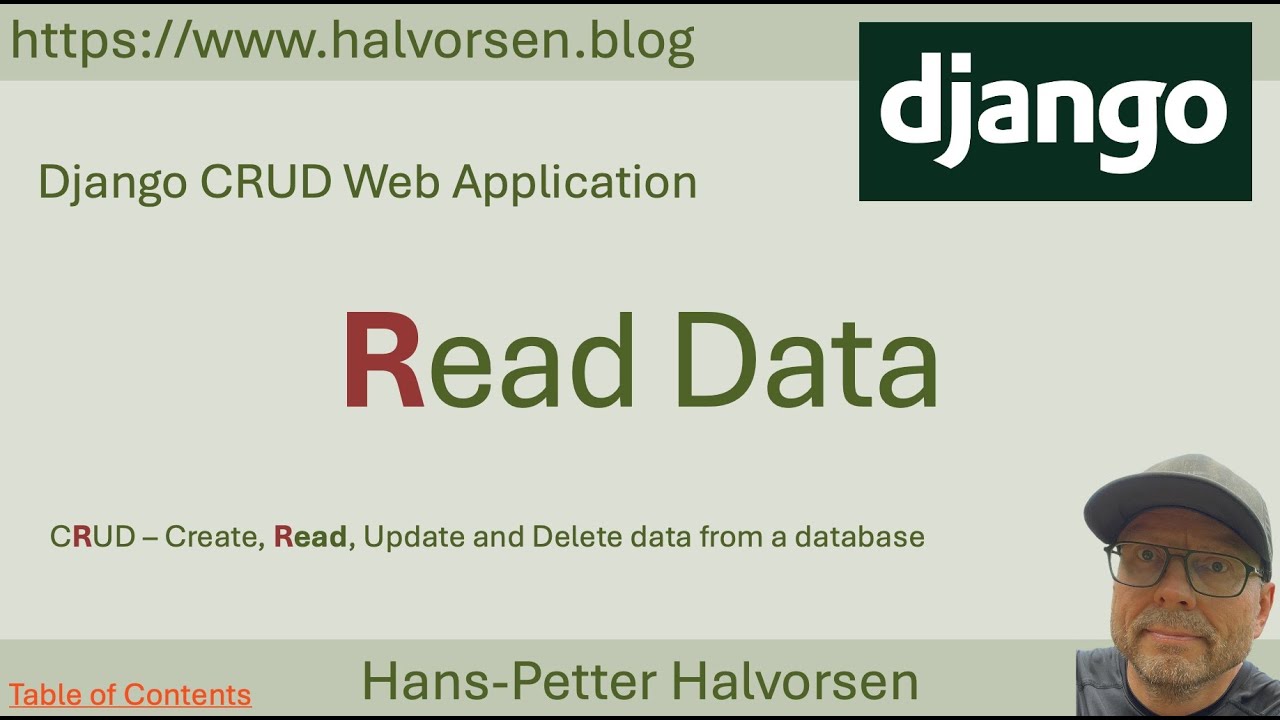 Django CRUD App: Part 3 - Read Data