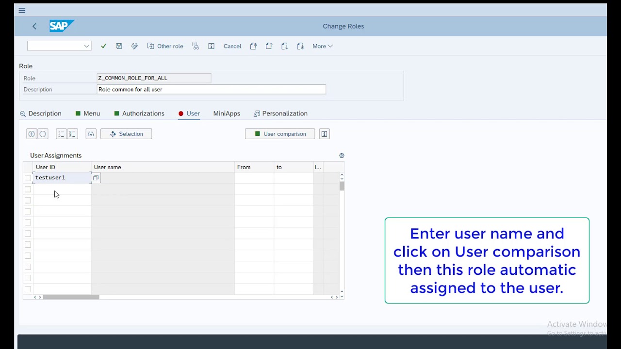 Video 10 - How to create single role in SAP
