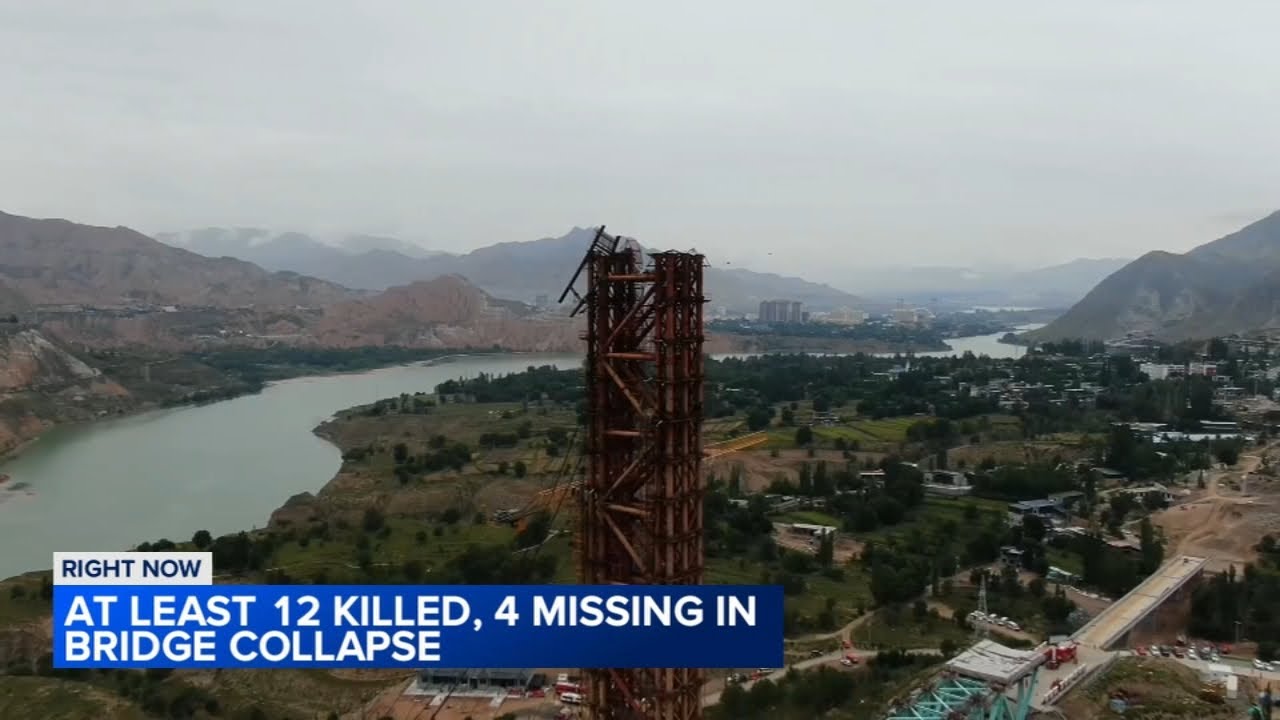 Chinese bridge collapse kills at least 12 construction workers; 4 missing