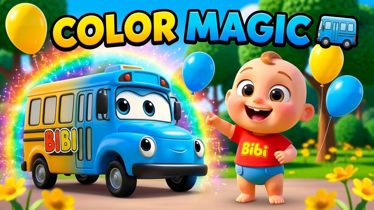 Bibi y el Autobús Mágico 🚌 ¡Aprende Colores en Inglés y Español! | Bilingual Kids