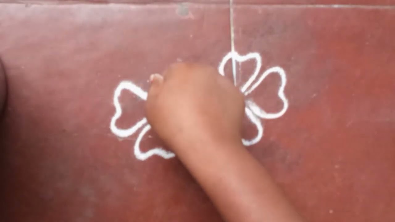 तीन दिवसाच्या तीन झटपट काढून होणारी सुंदर रांगोळ्या||Daily rangoli design 