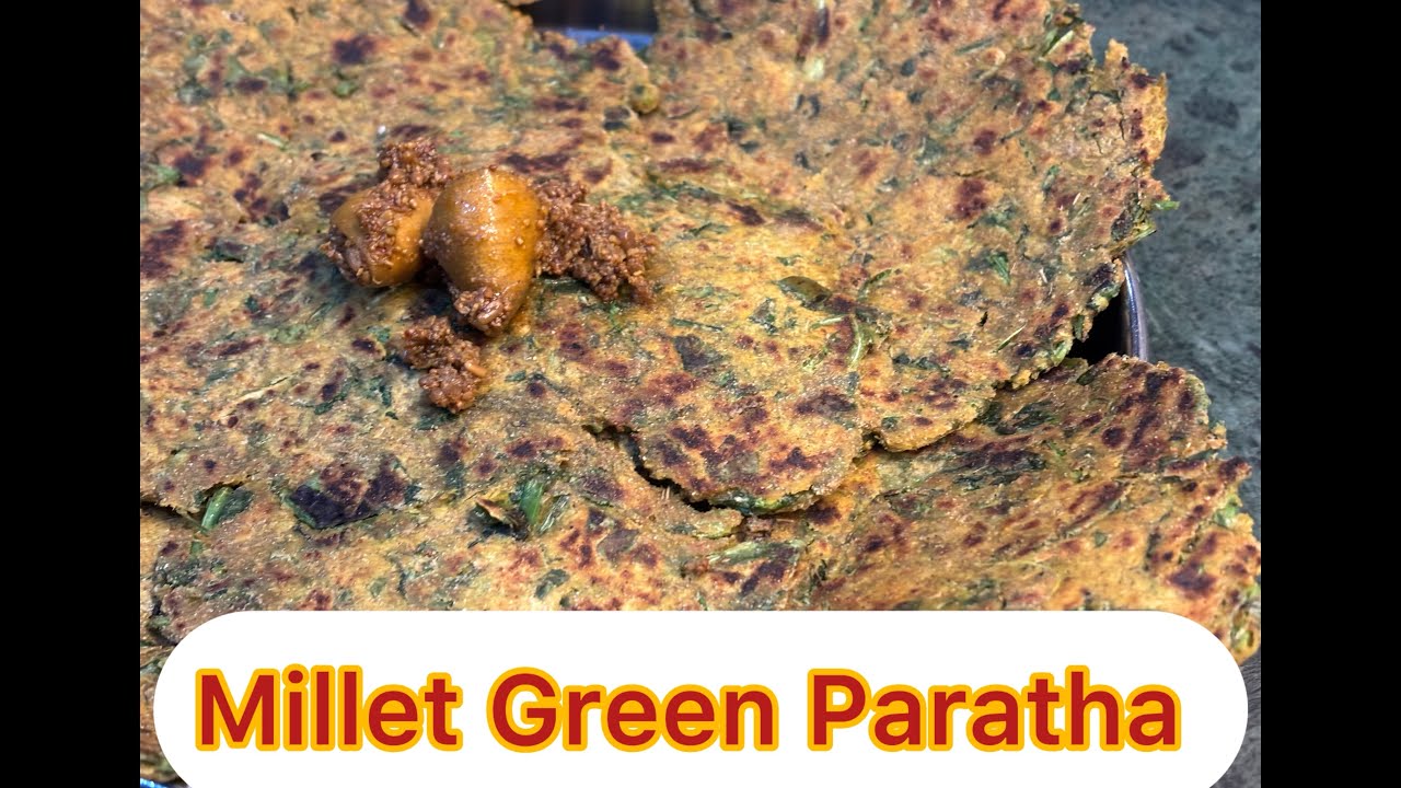 Millet Muli Palak Methi Green Paratha #antioxidants #greenvegetable #spinach #radish #methi #millet