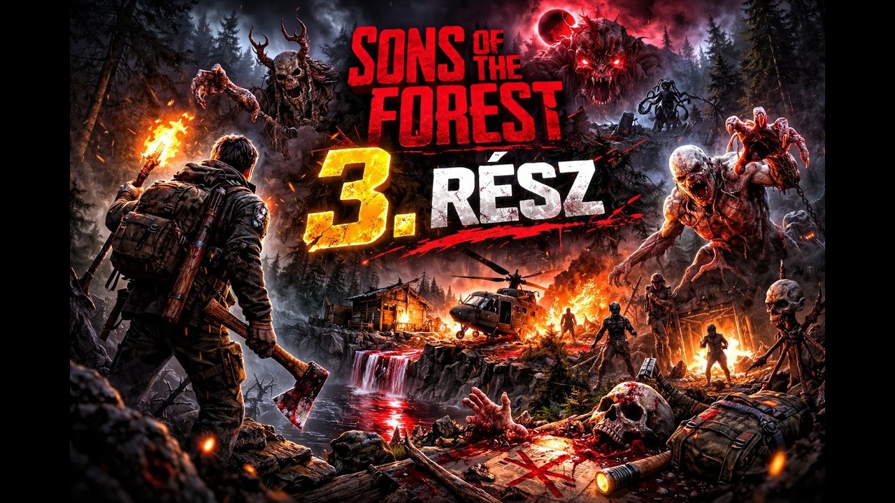 Visszatérünk!🔴Sons Of The Forest Stream #3 @Levente256_shorts -al