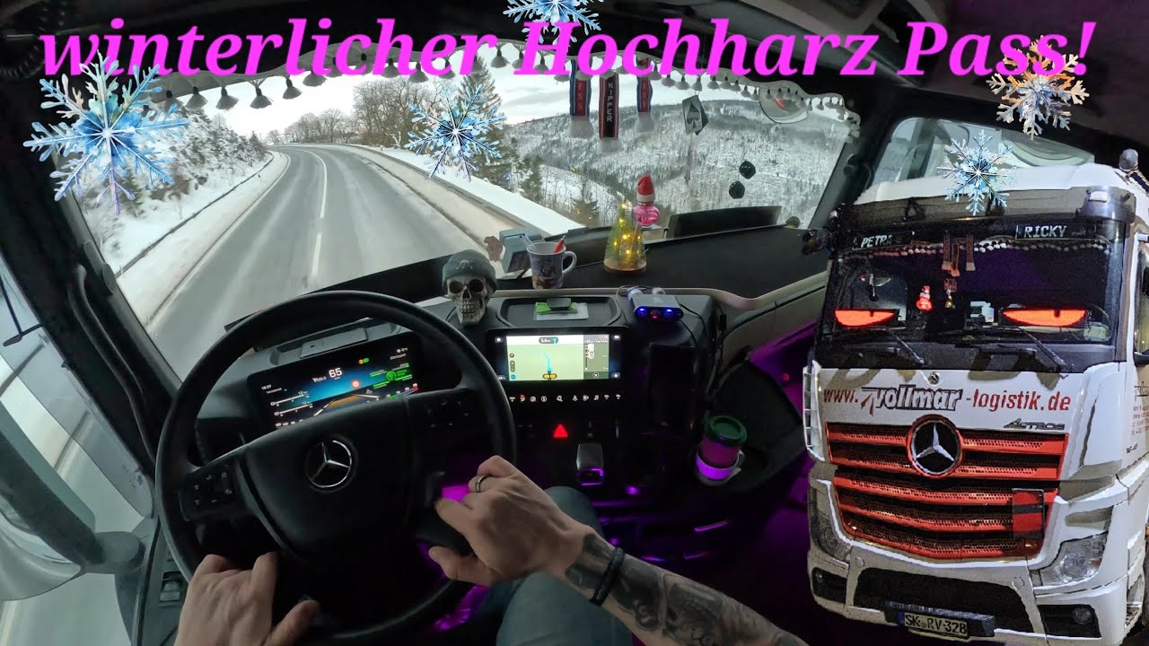 POV. no speak! winterliche Hochharz Überquerung: B4 Bad Harzburg Richtung Bad Lauterberg in 4k UHD