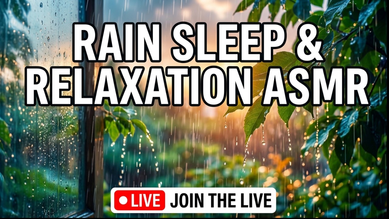 🔴🌧️ LIVE Night Rainfall ASMR for Deep Sleep 🌙🌧️ | Relaxing Rain Sounds, Night Ambience, #sleepmusic
