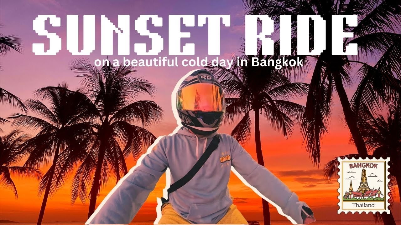 Sunset ride on a clear & cold evening in Bangkok