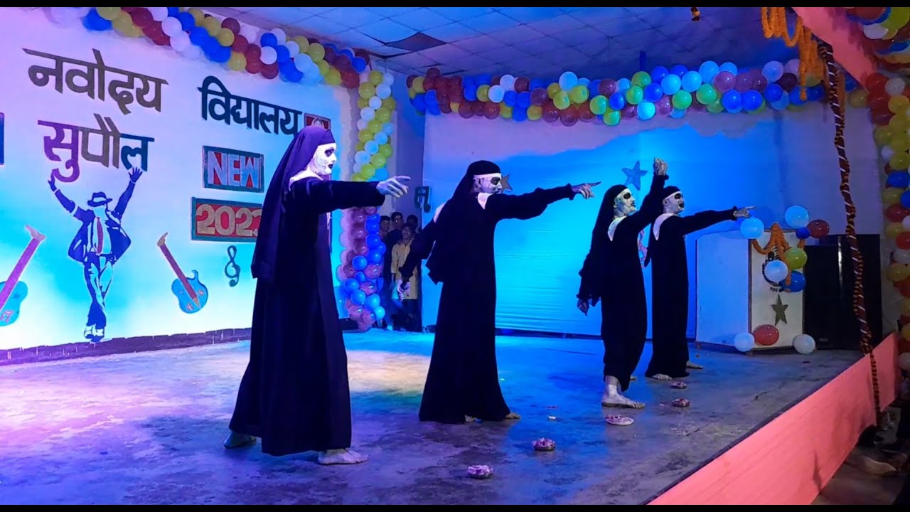 jnv supaul 31 Dec Nun Dance//New year celebration 2023//Comedy video #comedy #students #dance #funny