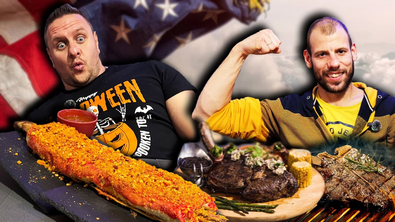 Végig ettük az American burger and steak hause-t🔥Óriási és különleges ételek 🥩 #reklám