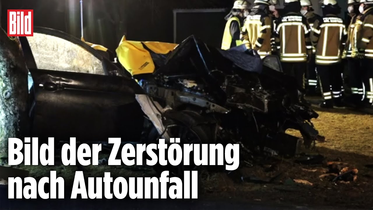 Grauenhafter Aufprall gegen Baum: Auto wird bei Unfall zerrissen | Scheyern
