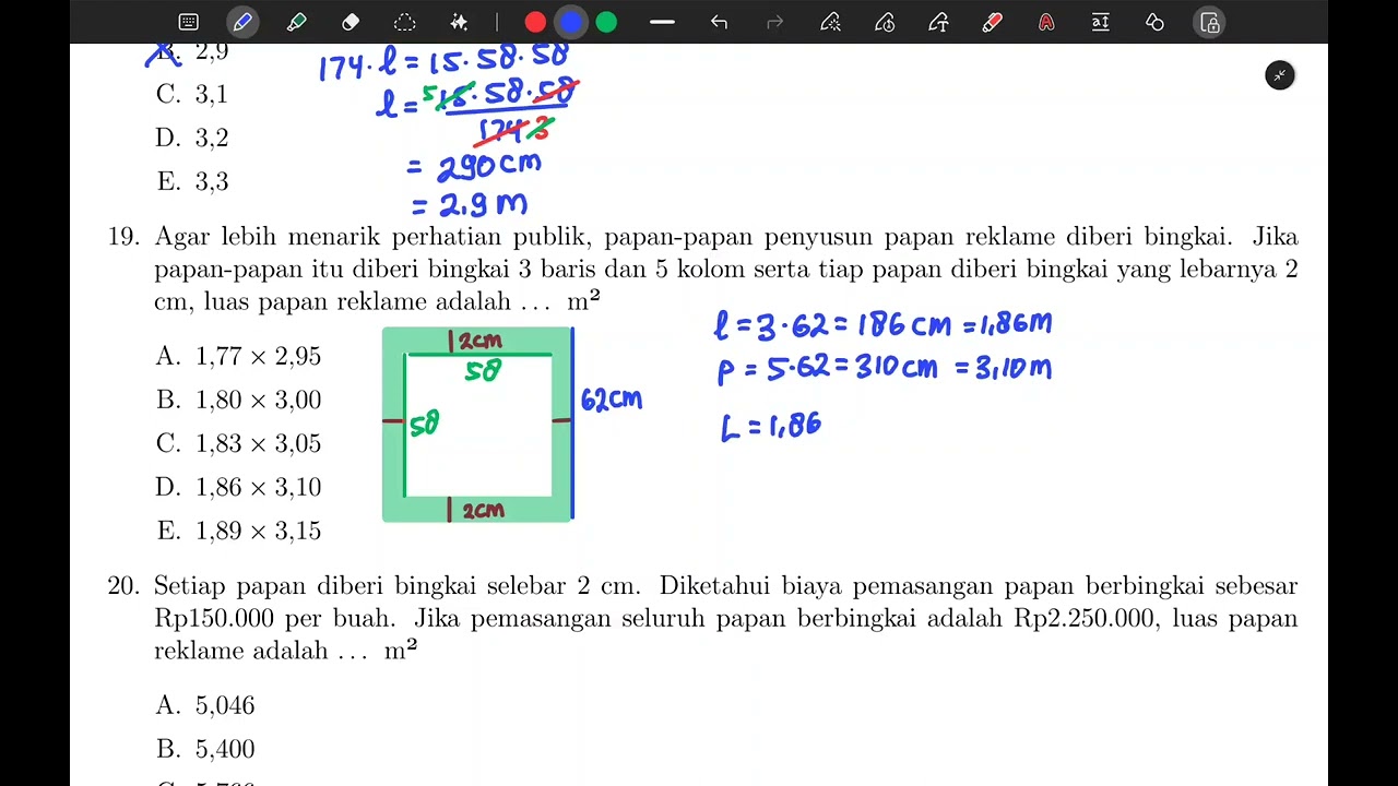 Bocoran Asli Soal UTBK SNBT 2025 Penalaran Matematika | Memperhitungkan Luas Papan Reklame