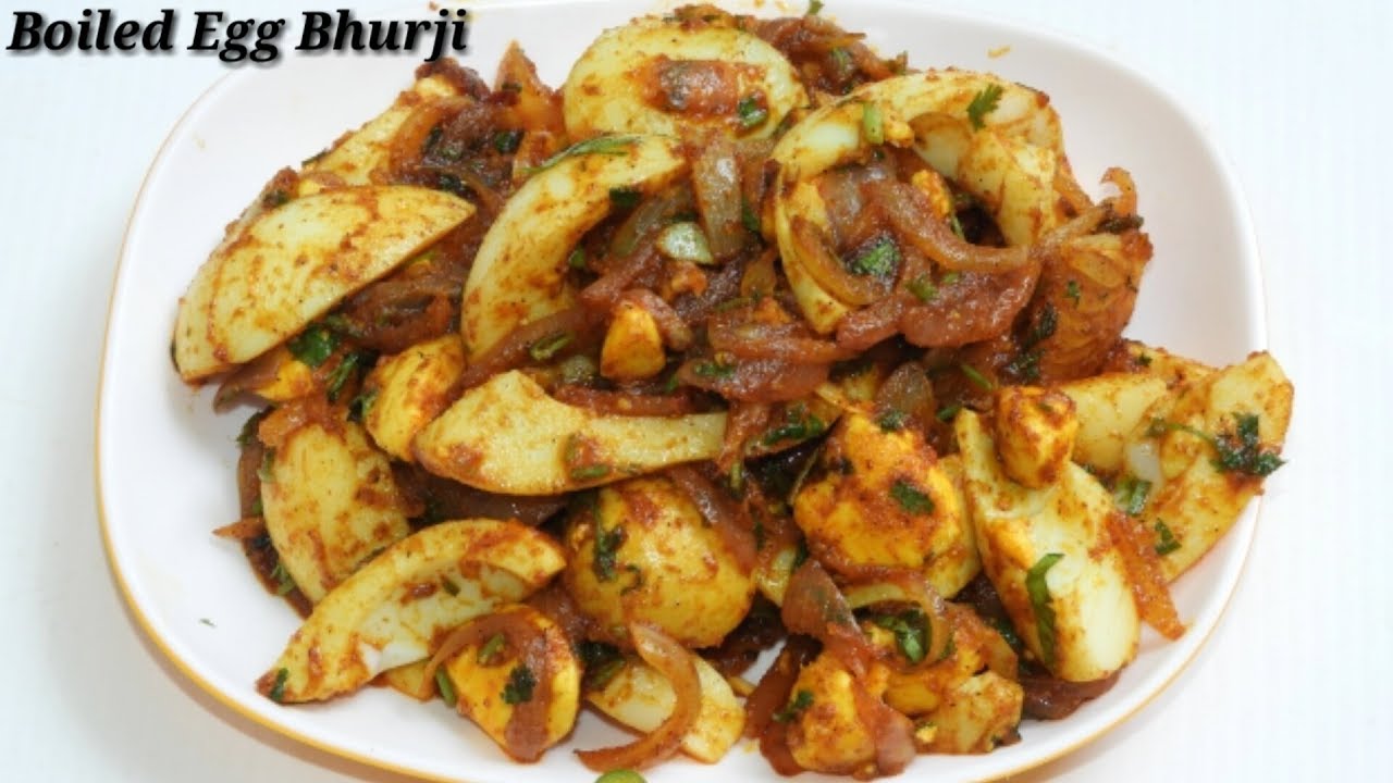 Boiled Egg Bhurji in Kannada | ಬೇಯಿಸಿದ ಮೊಟ್ಟೆ ಪಲ್ಯ | Boiled Egg Bhurji Masala Kannada | Rekha Aduge
