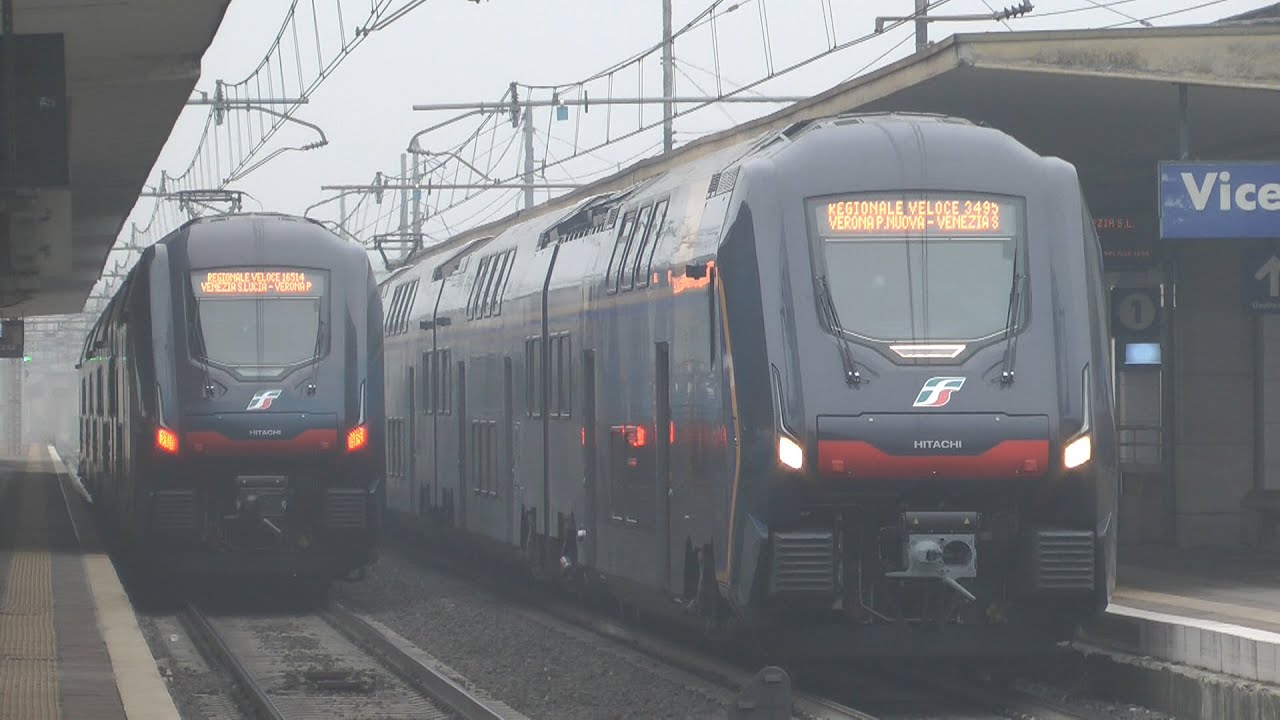 2023-02-19 Ferrovia Milano Venezia 1/6 - Arrivi e partenze alla stazione di Vicenza