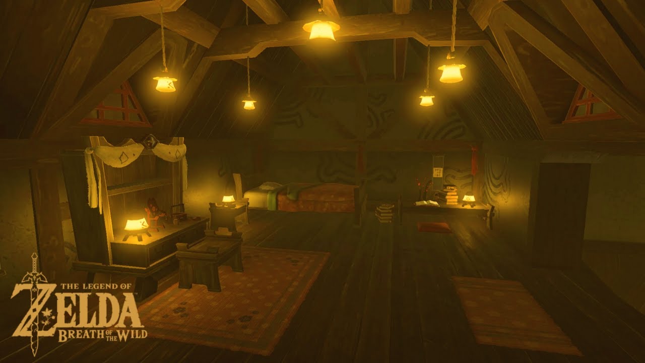 Zelda BoTW • Paya's Room (Kakariko Village) + Ambience | Study/Relaxation 🎶