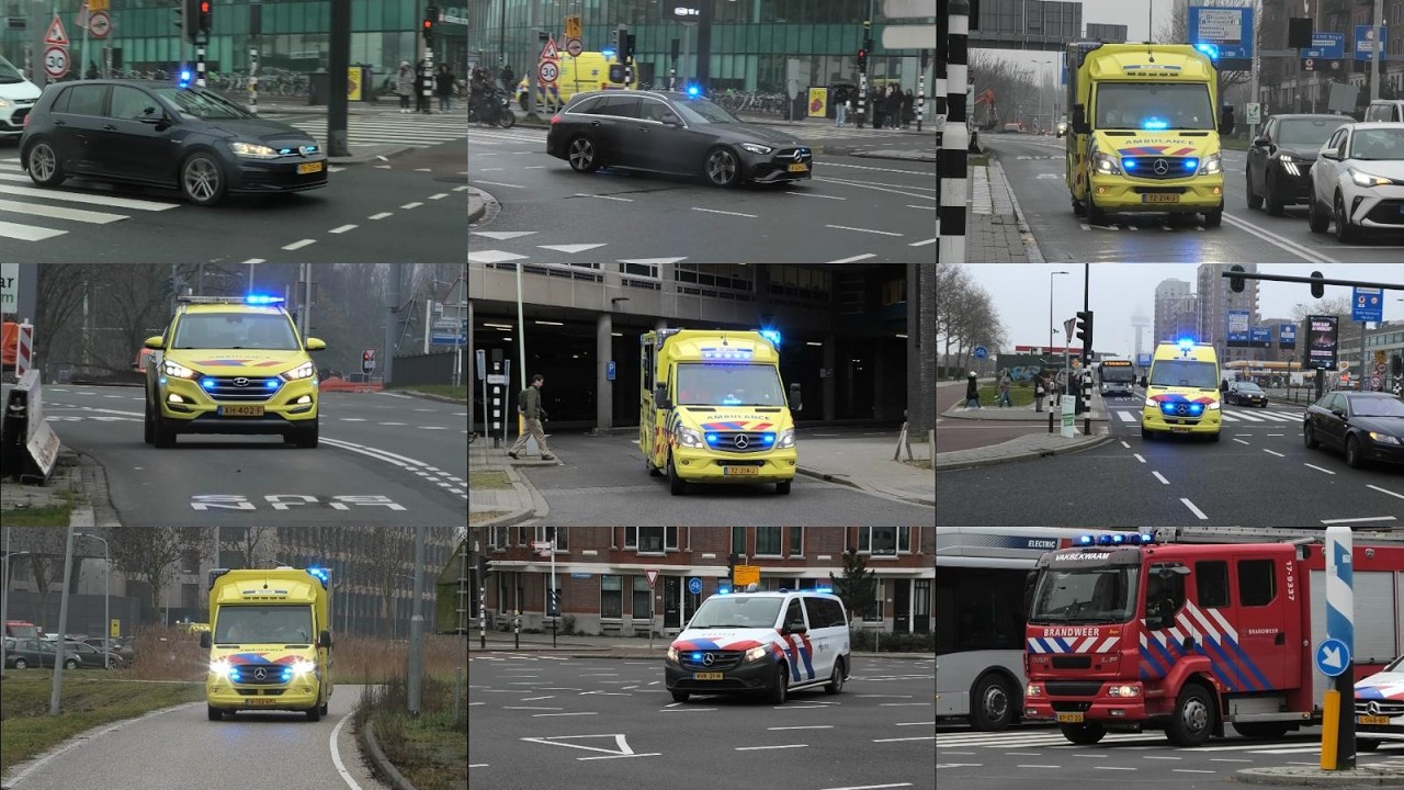 #381 Brandweer, (Onopvallende) Politie, Ambulances en PICU met spoed door Rotterdam en Dordrecht!