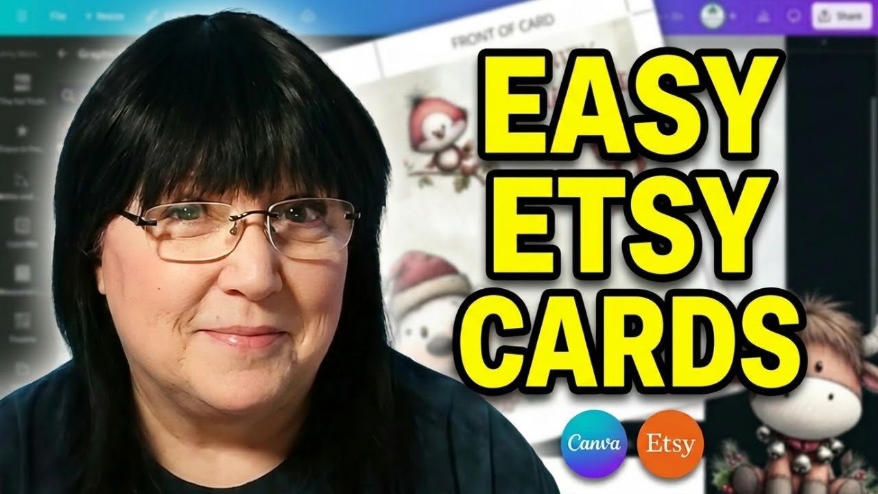 Создавайте и продавайте рождественские открытки на Etsy с помощью Canva. Для начинающих — навыки диз