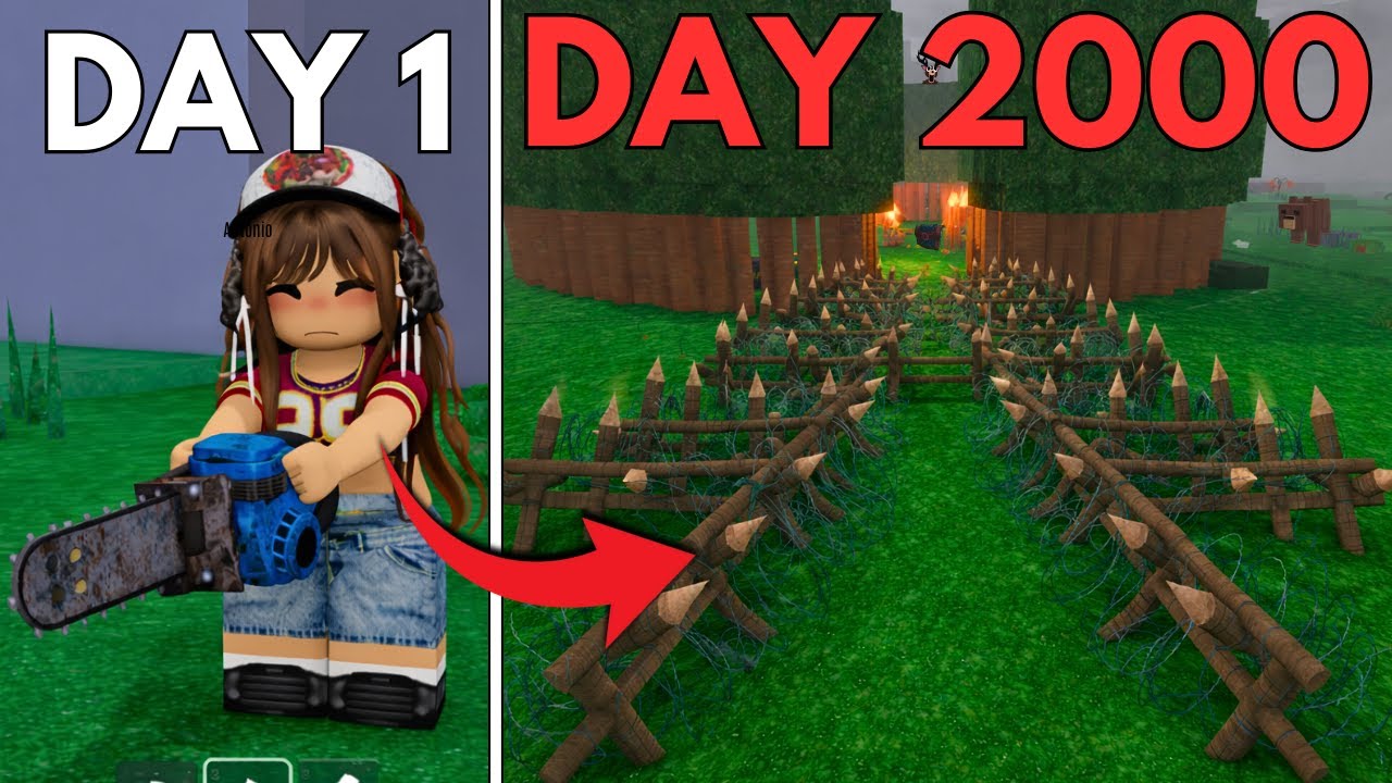 I Survived 2000 Days to Build the BEST Base in 99 Nights (Roblox Forest)