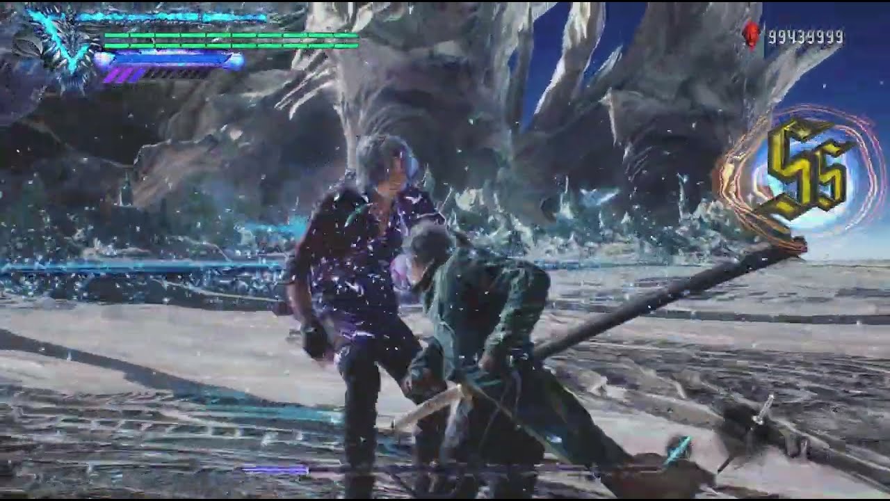 Devil May Cry 5 Vergil Beating Dante 8