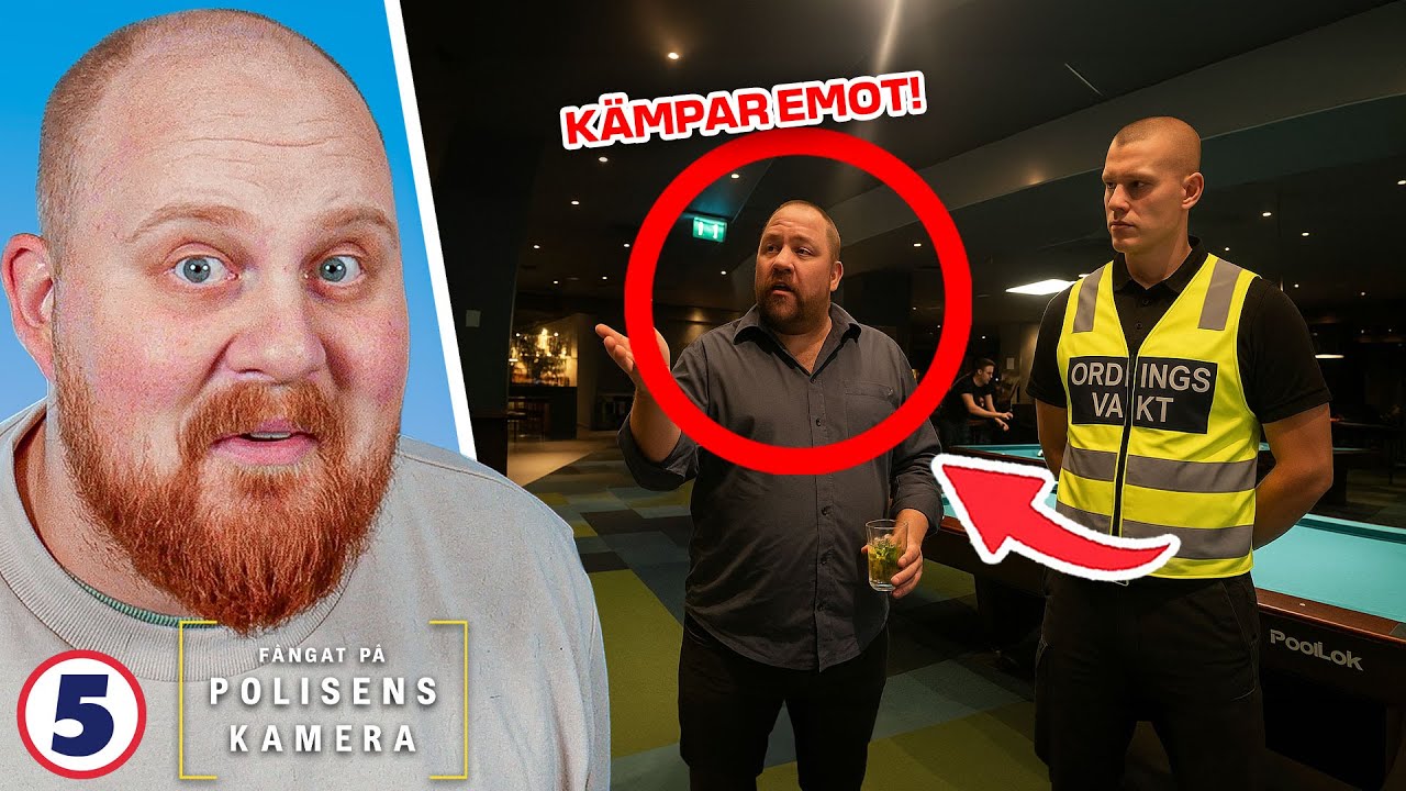 Berusad man tar NACKSVING på Ordningsvakten... | Fångat på polisens kamera #10