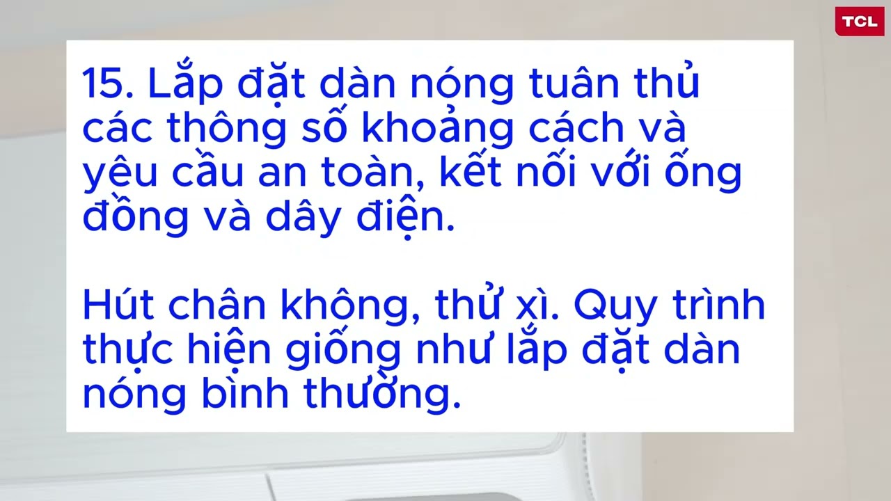 Hướng dẫn lắp đặt máy lạnh TCL Fresh In 2.0