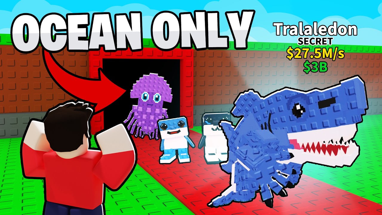 $0 to $1 TRILLION Using OCEAN ONLY BRAINROTS! (Steal a Brainrot)