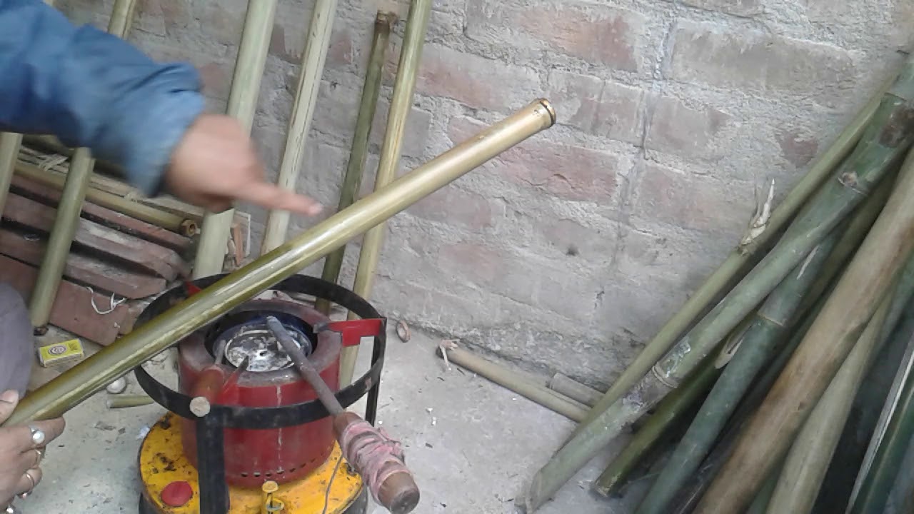 Bamboo Flute making : How to dry bamboo simple at home(heat treatment) .