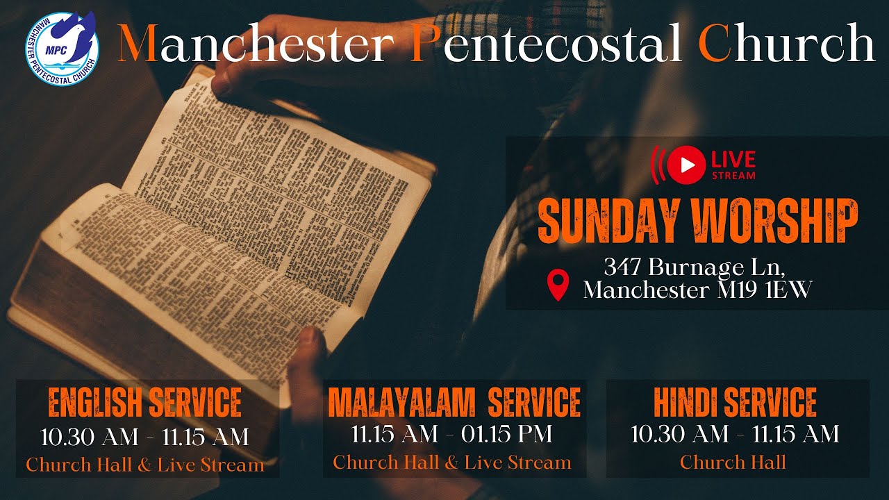 Manchester Pentecostal Church Sunday English & Malayalam Worship Live Stream | 01.02.2026