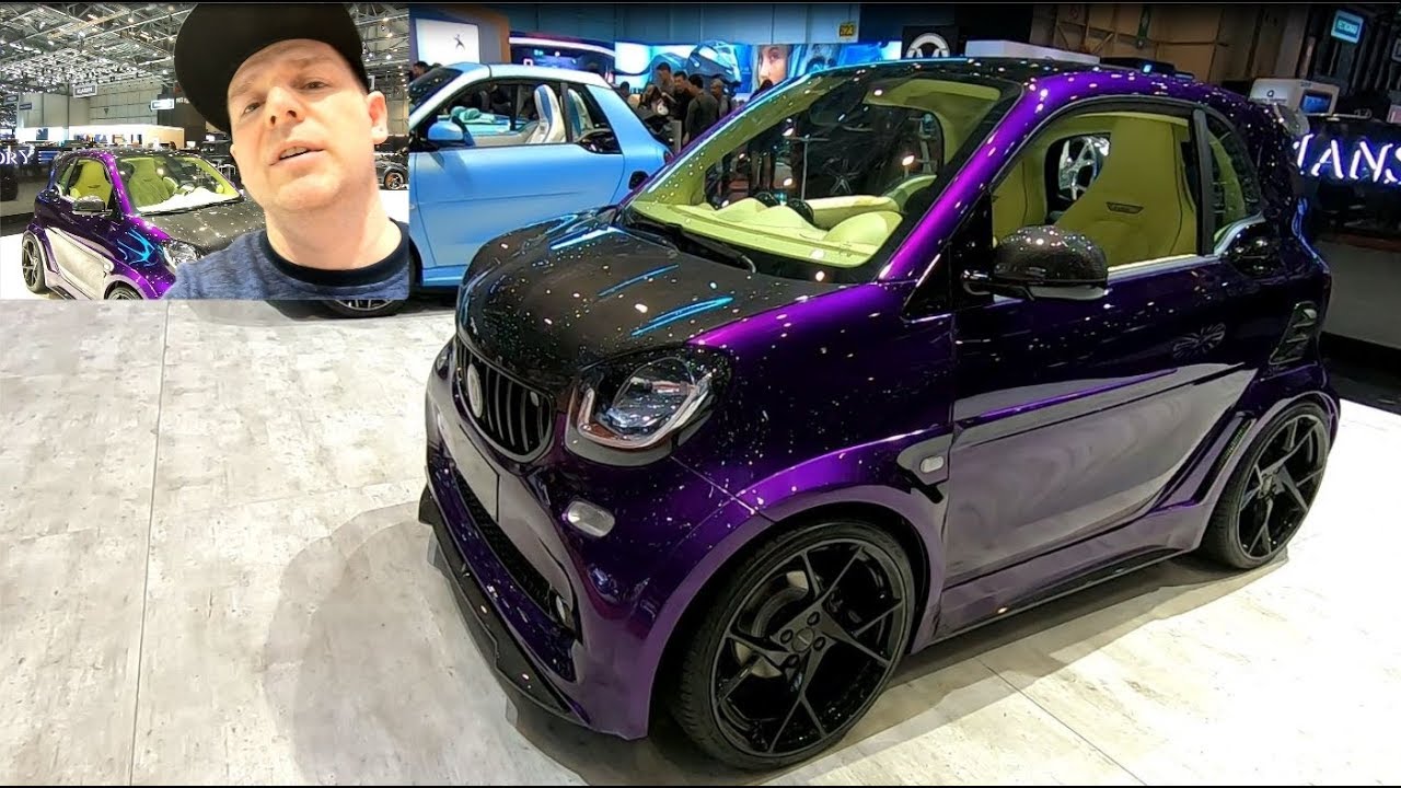 Mansory Smart for two new model tuning show city car purple colour walkaround and interior V1334